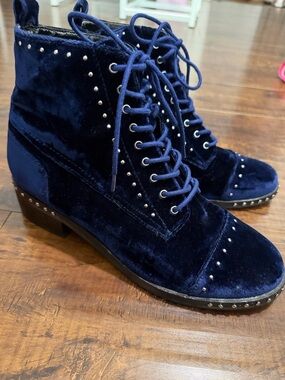 Marc Fisher Velvet Studded Boots
